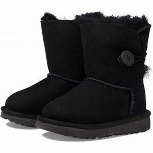 UGG Black Button Shearling Toddler Boot 8c